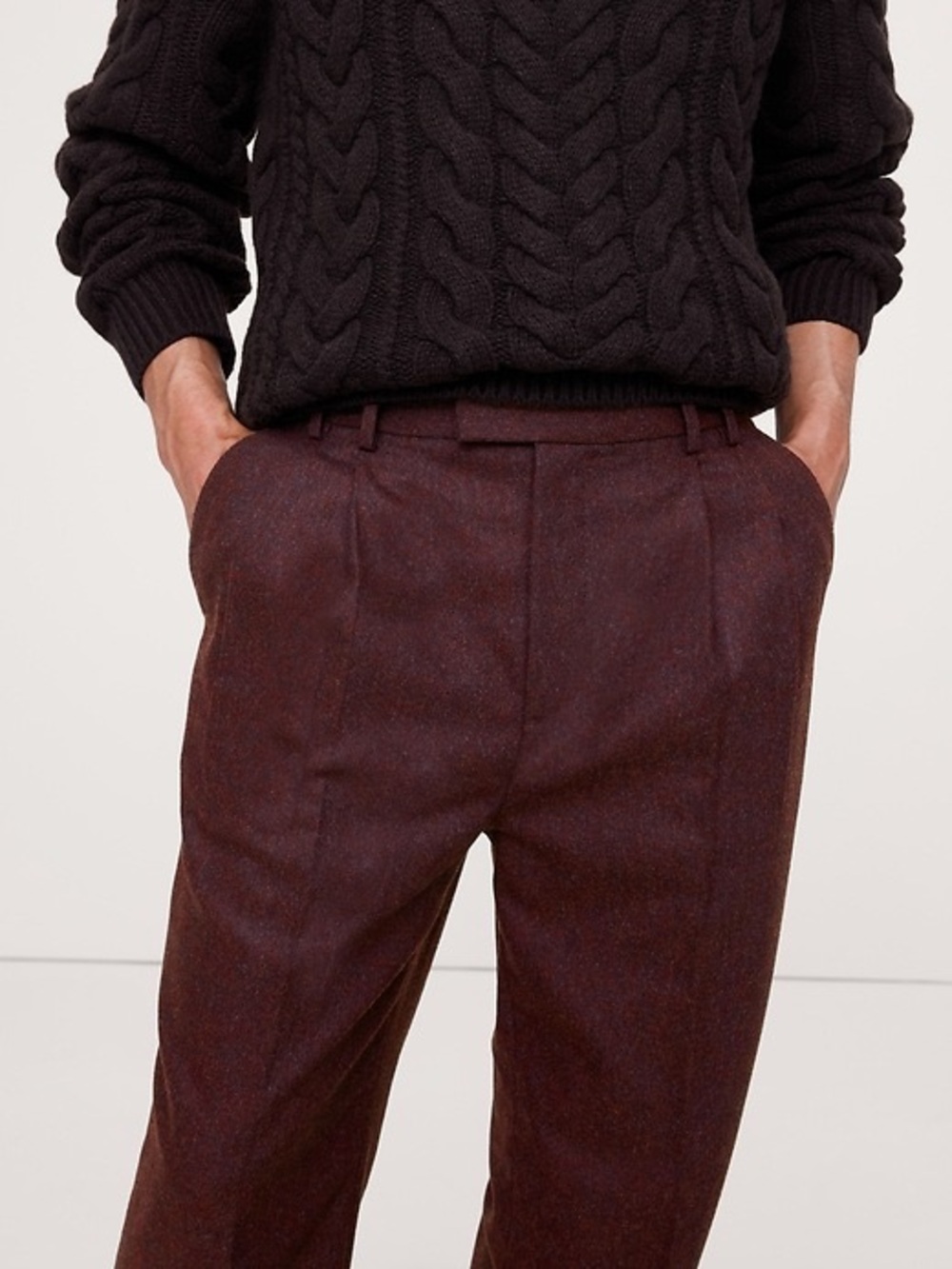 Banana Republic Men's Dress Pants in Burgundy Heather